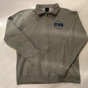 Oakley brand Quarter zip, gray and blue, size medium